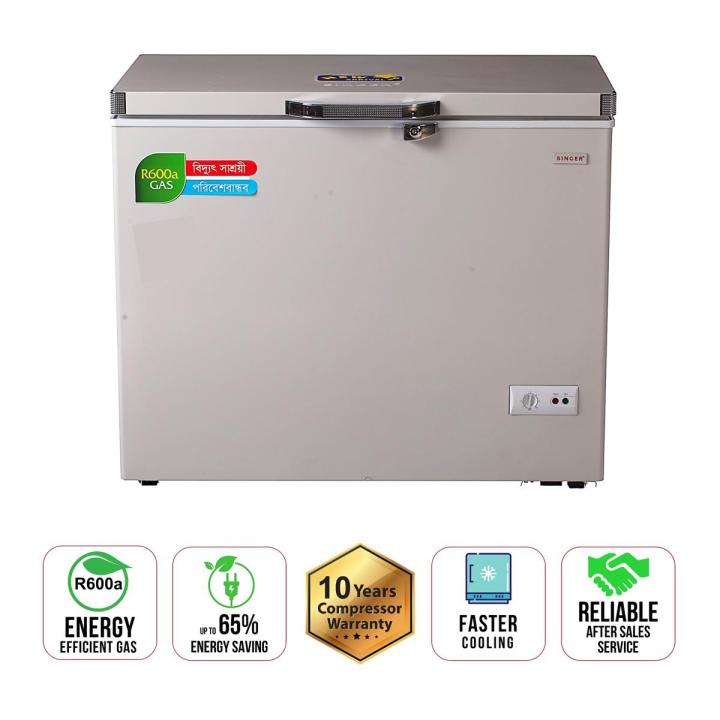 badgeSharp 220 Liters Deep Freezer SJC-228-GY