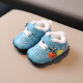 Winter newborn cotton with plush soft soles. 0-1 year old baby walking shoes for boys and girls do not fall off. 