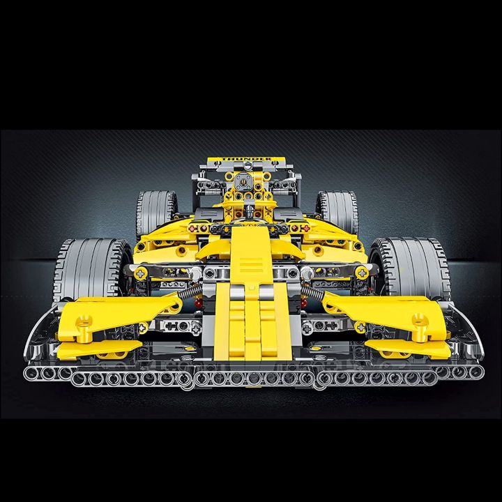 1:10%20yellow%20racing%20car%20blocks%201084pcs%20Technic%20Formula%201%20Exclusive%20Car%20Building%20Blocks%20Set%20-%20Image%204