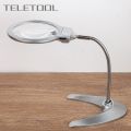 Illuminated Desk Table Led Lamp Magnifying Glass 2X 5X Magnifying Table 2 LED Reading  Painting magnifier Tools Gift. 