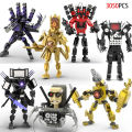 Beautiful Night Skibidi Titan Rampage Regression S hield G-man 2.0 3.0 DIY Figure Building Block Set Bricks DIY Model For Kids Birthday Gifts.