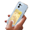 For VIVO V30E 5G Case Transparent silicone change wallet photo clip Lens Protection for vivo V30E Back Cover.