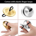 Finger Cymbals Finger Musical Instrument Belly Dancing Finger Dancing for Dancer Party Pair Gold.
