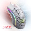 Redragon M808 Storm Lightweight RGB Gaming Mouse, 85g Ultralight Honeycomb Shell - 12,400 DPI Optical Sensor - 7 Programmable Buttons - Precise Registration - Super-Lite Cable - White. 