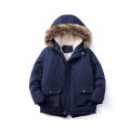 Boys Jacket 2-14 Years Old Resist The Severe Cold Heavy Thick Plus Velvet High Quality Long Hooded Coat For Kids Windbreaker.