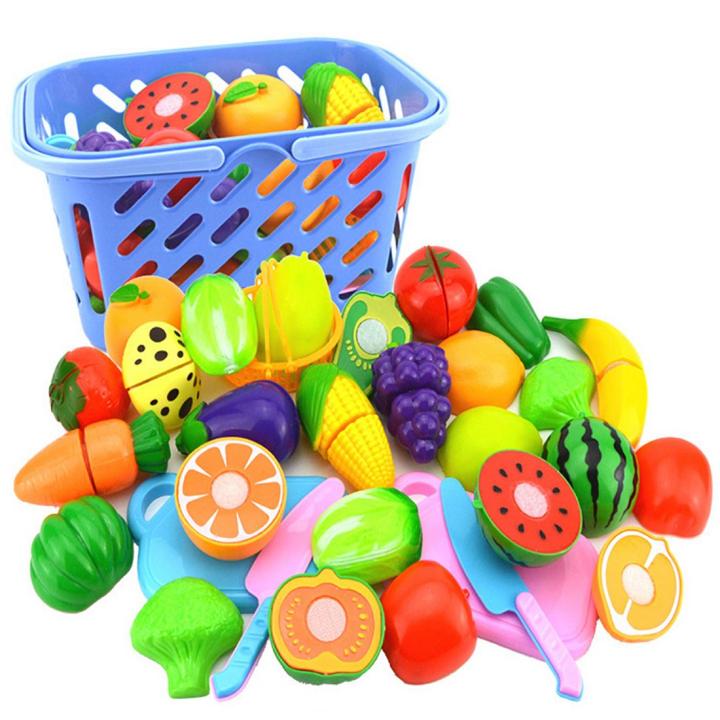 23Pcs/Set Plastic Fruit Vegetables Cutting Toy Early Development