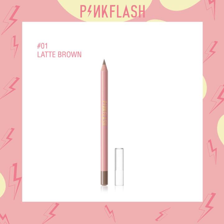 PinkFlash E02 Waterproof Eyebrow Pencil 01 Latte Brown
