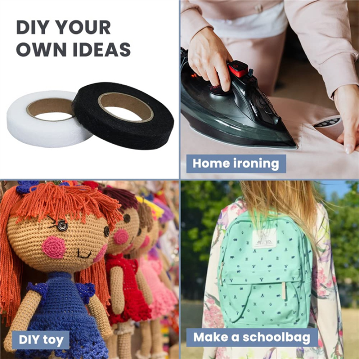 Fabric%20Fusing%20Hemming%20Tape-6%20Rolls%20x%20Iron%20On%20Hemming%20Tape-Black&White%20-%20Image%207