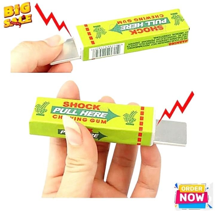 Shock Joke Chewing Gum Pull Head Shocking Toy 1piece