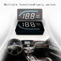 Car HUD Display, Head Up Display High Definition Speedometer Car Diagnostic Tool OBD Fault Code Elimination Safe Driving Computer Overspeed Fault Alarm for All Vehicles. 