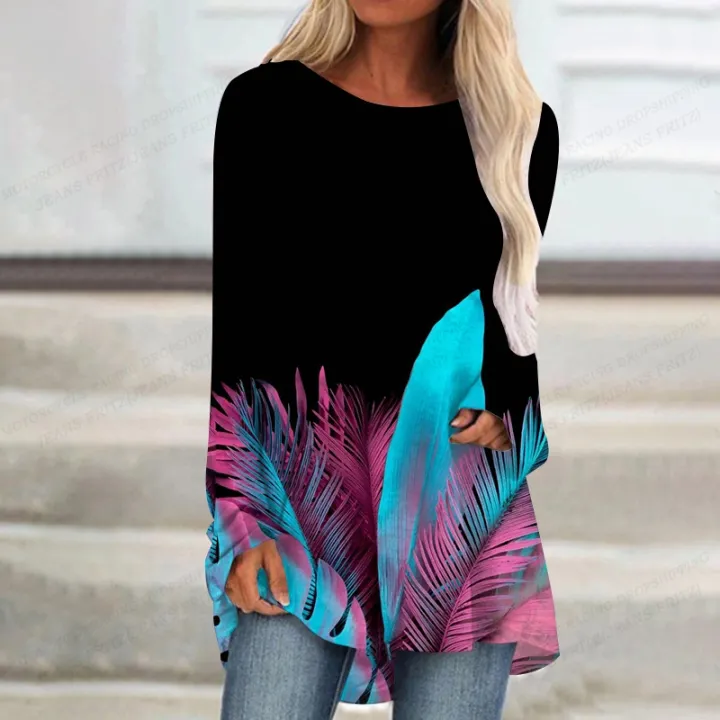 Women's%20T-shirt%20Coconut%20Tree%20T%20shirt%20Women%20Fashion%20T-shirt%20Beach%20Tshirt%20Hawaii%20T%20Shirt%20Long%20Sleeve%20Tshirt%20Ladies%20Tops%20Tees%20Tunic%20-%20Image%204