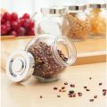 Round Kitchen Glass Sealed Cans Food Storage Jar Spice Tea Sugar Container Coffee Beans Candy Preservation Bottle Storage Tools. 