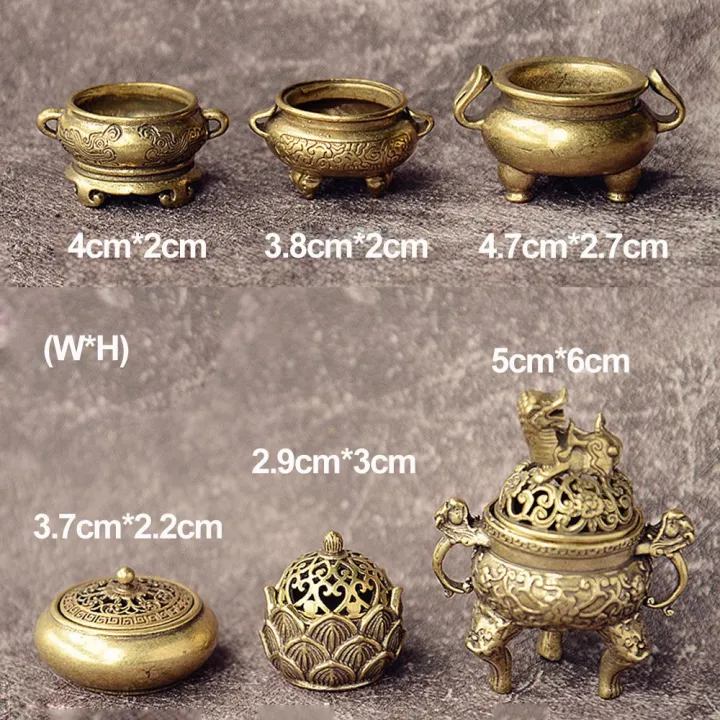 Craft%20Home%20Decoration%20Cense%20Stick%20Holder%20Incense%20Burner%20Mini%20Qilin%20Head%20Retro%20Brass%20Censer%20Hollow%20Lotus%20-%20Image%203