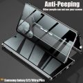 360 Anti Peeping Privacy Double Sided Tempered Glass Case For Samsung Galaxy S22 S23 S24 Ultra Case Metal Bumper Magnetic Cover. 