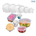 Safe Silicon Food Cover Set of 6pcs Kitchen Silicone Stretch Cover Seal Lid Preservation Vacuum Food Storage Wrap Bowl Cover.