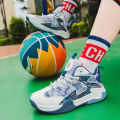 2023Autumn High Top Sneakers Boys Middle and Big Children Basketball Shoes Teenagers Students Breathable Casual Running Shoes.