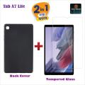 Samsung Galaxy Tab A7 Lite SM -T225/220 TPU Back Back Cover Black Color + Tempered Glass Protector for Samsung Galaxy Tab A7 Lite (2in1 Combo).