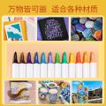 Crayon Acrylic Marker Pen 24 Color 48 Color Student Art Opaque Paper Painting Propylene Ethylene Marker Pen One Piece. 