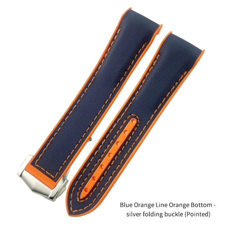 Rubber%20Leather%20Compound%20Watchband%20Fit%20for%20Omega%20Planet%20Ocean%20Seamaster%20300%2019mm%2020mm%2021mm%2022mm%20Silicone%20Nylon%20Sports%20Watch%20Strap%20-%20Image%206