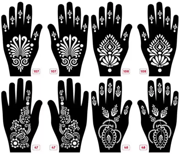 6pcs%20Bridal%20Mehedi%20Stickers%20tatoo%20for%20Bride-%20Mehedi%20Art%20hand%20template%20design%20random%20design%20-%20Image%202
