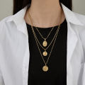 DazGirl Trendy Custom Coin Stainless Steel Jewellery 18K Gold Plated Men Charm Pendant Necklace Jewelry Dragon Necklace.
