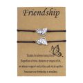 【Daily Necessities For Anyone Store】Gifts Birthday Long Distance Matching Friends Butterfly BFF Friendship Bracelets for 2 Girls.