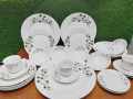 32 Pcs Dinner Set Paragon Ceramic.With 6x Dinner Plate, 6x Breakfast Plate, 6x Cup, 6x Saucer, 6x Sweet Bowl, 1x Curry Bowl, 1x Rice Dish.. 