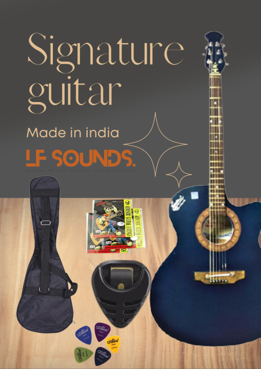 Indian Semi-Electric Signature Guitar Blue