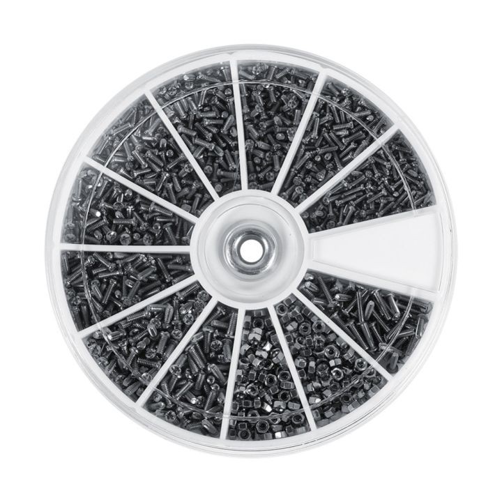 600Pcs%20M1/M1.2/M1.4/M1.6%20Small%20Screw%20Nut%20Assortment%20Kit%20Pan%20Head%20Cross%20Screw%20Hex%20Nut%20Set%20For%20Watches%20Glasses%20Motherboard%20Repair%20-%20Image%202