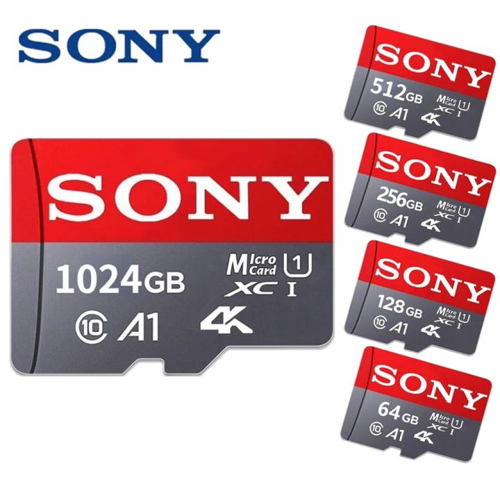 【Ready Stock+FREE Shipping+COD】Original SONY Microsd Memory Card 256GB 128GB 64GB 1TB 512GB Micro sd Card 32GB MicroSDHC Class10 SD TF Card Dropshipping