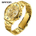 SANDA Simple Multi pointer Workplace Business Personalized Quartz Watch Successful Men's Watch SD3266-4. 
