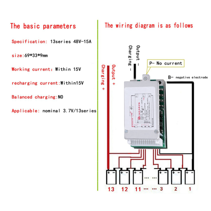 10X%2013S%2048V%2015A%20Li-Ion%20Lipolymer%20Battery%20Protection%20Board%20BMS%20PCB%20Board%20with%20Heatsink%20for%20E-Bike%20EScooter%20-%20Image%204