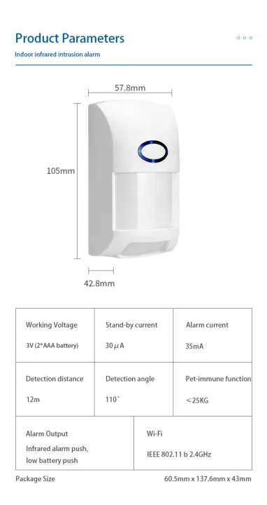 Tuya%20Smart%20WiFi%20Infrared%20Detectors%20Motion%20Sensor%20Alarm%20Compatible%20With%20Tuya%20APP%20Smart%20Life%20APP%20brand%20new%20and%20high%20quality%20-%20Image%205