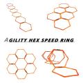 WDLight Hexagon Agility Rings Training Ladder Speed Hurdles Women Men Kids Workout.