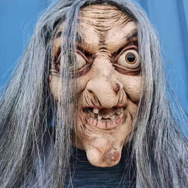 Halloween%20Horror%20Mask%20Scary%20Old%20Witch%20Mask%20Latex%20Helmet%20with%20Hair%20Carnival%20Party%20Roleplay%20Mask%20Haunted%20House%20NPC%20Cosplay%20Props%20-%20Image%203