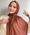 Ramadan Jersey Cotton Hijab Scarf for Muslim Women - 60x170cm Stretchy Shawl.