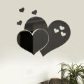 3D Acrylic Mirror Wall Stickers DIY Wall Mirrors Sticker Removable Self Adhesive Aesthetic LOVE Tiles Decals Home Decoration.