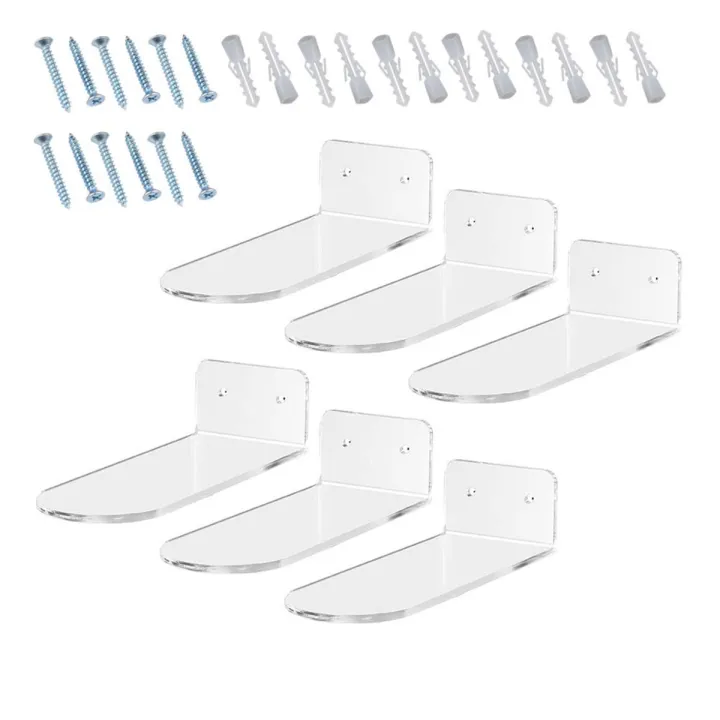 XHHDQES Floating Shoe Display Stand - 6 Shoe Shelf for Wall - Sneaker Levitation Display Shoe Wall Shelf