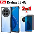 2 in 1 Realme 13 4G Shockproof Phone Case for Realme 12X Screen Protector Realme 12+ 12 5G 4G Anti-SpyTempered Glass. 