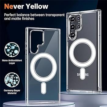 Samsung%20Galaxy%20S24%20Ultra%20Anti%20Yellow%20Magsafe%20Magnetic%20Wireless%20Charging%20Case%20Clear%20Transparent%20Shockproof%20Back%20Cover%20Phone%20case%20-%20Image%202