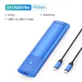 ORICO M2 SSD Enclosure NVMe NGFF 10Gbps PCIe M.2 SSD Case Portable USB C 3.2Gen2 Tool Free External Adapter with Metal Heat Sink. 