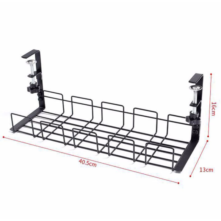 Under-desk%20Cable%20Management%20Rack%20Hanger%20Punch%20Free%20Hanging%20Wire%20Storage%20Organizer%20Wire%20Power%20Board%20Adapter%20Holder%20Basket%20Shelf%20-%20Image%202