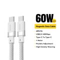 Essager Essager USB C To C 100W Magnetic Fast Charger Cable For iPhone 15 65W Type C To C Data Charging Wire for Laptop Samsung.