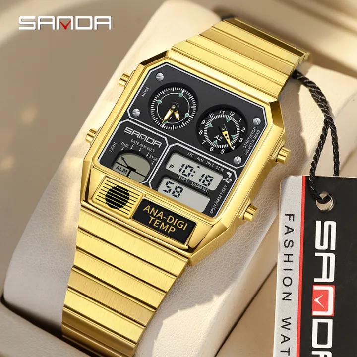 Sanda%20Retro%20Trendy%20Punk%20Dual%20Display%20Luminous%20Waterproof%20Electronic%20Quartz%20Men's%20Watch%20SD3192-3%20-%20Image%204