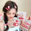 2pcs Womens Girls Jelly Color Heart Acetate Hairpins Set Sweet Simple Hair Clips ANLAN. 