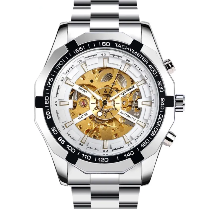 1pc%20Men%20Business%20Casual%20Skeleton%20Automatic%20Mechanical%20Watch%20Fashion%20Luminous%20Steel%20Band%20Mechanical%20Watch%20-%20Image%204