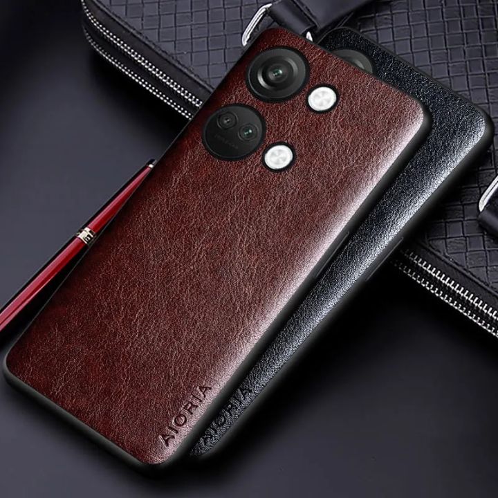Luxury leather Case for Oneplus Nord 5G Business solid color