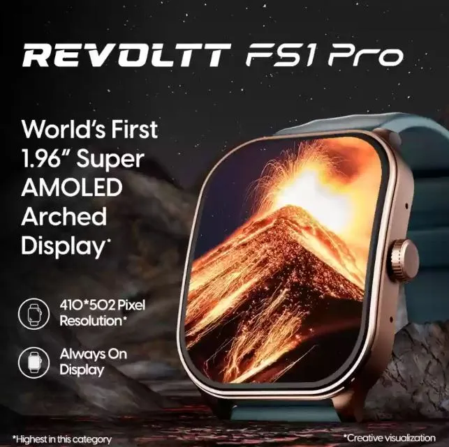 fastrack-revoltt-fs1-pro%20World's%20First,1.96"%20Super%20AMOLED%7CHighest%20Resolution%7CBT%20Calling%20Smartwatch%20%20(Black%20Strap,%20Free%20Size)%20-%20Image%204