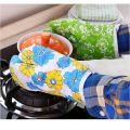 Cotton Oven Gloves Heatproof Mitten Kitchen Cooking- Multicolour.