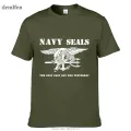 New Navy Seals The Only Easy Day Was Yesterday T-shirt Men 100% Cotton Short Sleeves Novelty Tees Tops. 